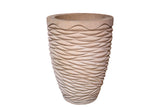 Textured Stone Ripple Vase Planter