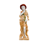 Lady of Bloom Hand-Painted Stone Sculpture