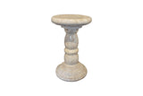 Regal White Marble Display Pedestal