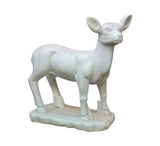 White Marble Deer Sculpture