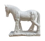 White Marble Horse Sculpture