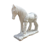 White Marble Horse Sculpture