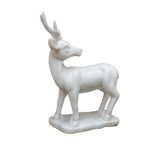 White Marble Deer Sculpture