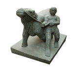 Man with Bull Stone Sculpture