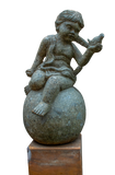 Cherubs on Ball Stone Sculpture