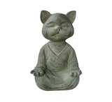Meditating Cat Stone Sculpture