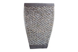 White Pebble-Finish Pillar Planter
