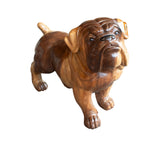 Carved Wooden Dog Sculpture