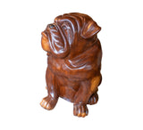 Wooden Dog Sculpture