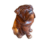 Wooden Dog Sculpture