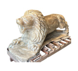 Onyx Roaring Lion Sculpture