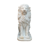 White Marble Lion Statue