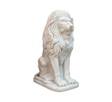 White Marble Lion Statue