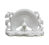 White Marble Peacock Sculpture