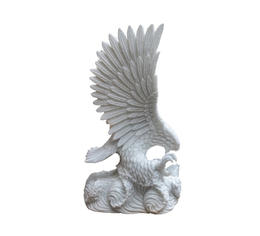 White Marble Eagle Statue