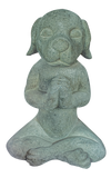 Meditating Dog Stone Sculpture