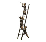 3 Children on Ladder Bronze Sculpture