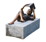 Boy Reading Book Sculpture