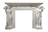 European Classic White Marble Fireplace