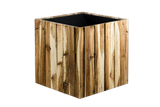 Tikki Terrace Wood-Texture Planter