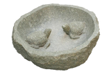 Koi Pattern Stone Bird Bath