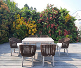 Alva Outdoor 6-Seater Dining Table Set