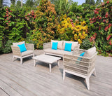 Azure Outdoor 4-Seater Lounger Set