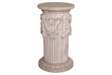 Rosette Garland Marble Pedestal