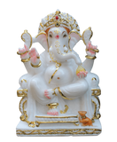 White Marble Ganesh Idol