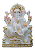 Marble Ganesh Idol – Traditional Finish