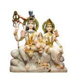 Shiv Parivar Marble Idol – Shiva Family Statue