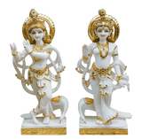 Radha Krishna Marble Murti for Home Temple