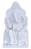 Carved Marble Ganesh Idol