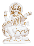 Marble Saraswati Mata Idol – Handcrafted