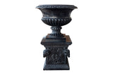 Midnight Majesty Carved Stone Planter