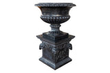 Midnight Majesty Carved Stone Planter