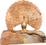 The Joyous Peacock Stone Sculpture