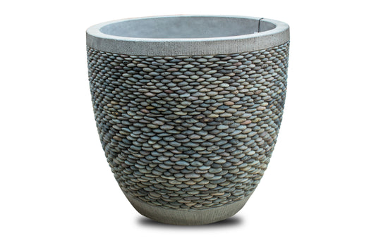 Grey Pebble Urn Garden Planter