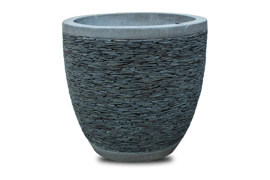 Dark Grey Pebble Urn Stone Planter