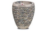 Grey Pebble-Finish Urn Planter