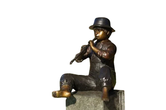 Boy with Flute Bronze Fountain