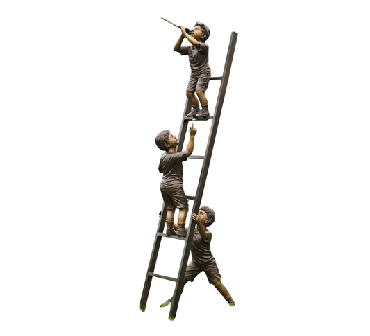 3 Children On Ladder