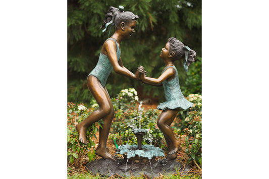 Dancing Sisters Bronze Fountain