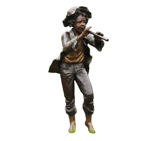 Boy Playing The Flute