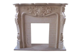Rococo Style Carved Marble Fireplace