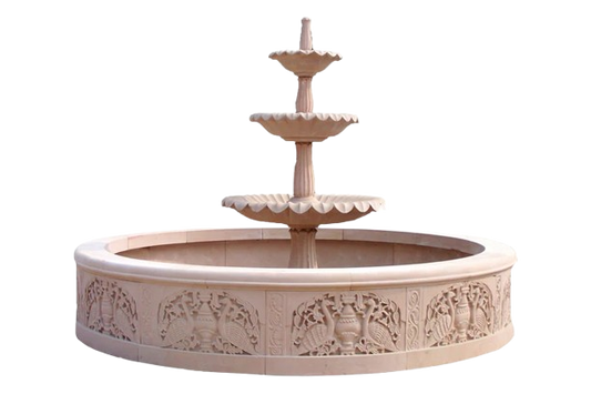 Shalimar Carved Stone Fountain