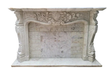 Ivory Elegance White Marble Fireplace