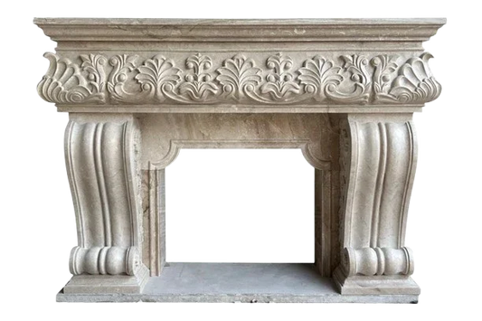 Venetian Style Marble Fireplace Mantel